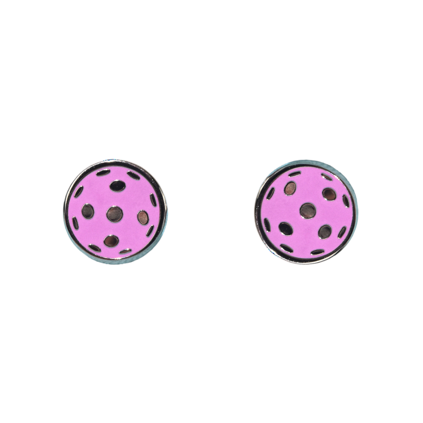 Flat Pickleball Earrings - Pink