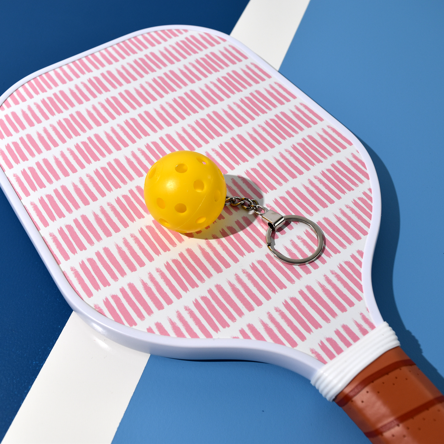 3D Pickleball Keychain - Yellow