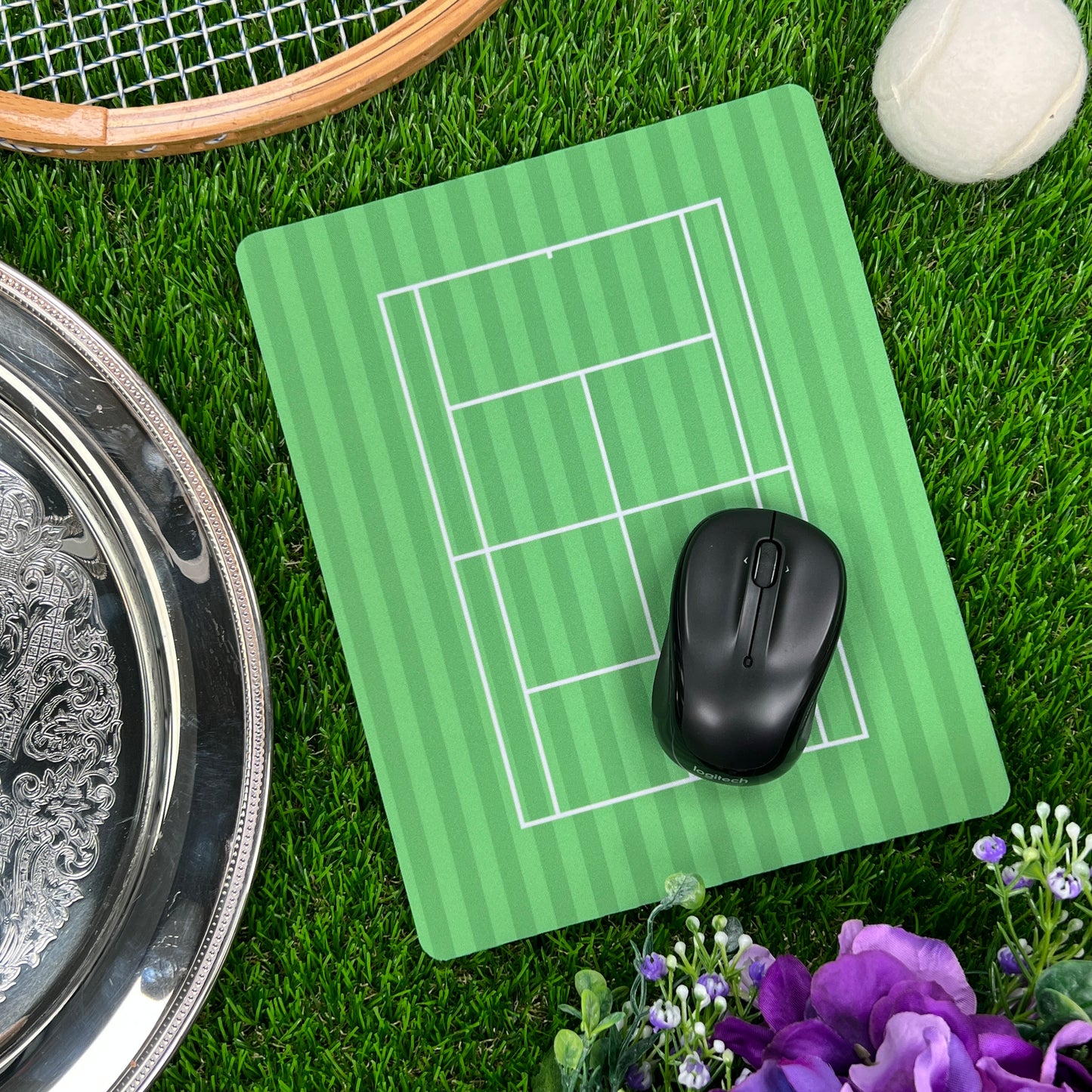 Tennis Court Mouse Pad - Grass Court