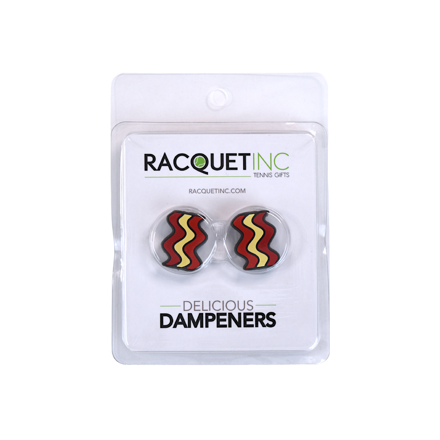 Delicious Dampeners - (2-Pack) Bacon - Food Tennis Vibration Dampener