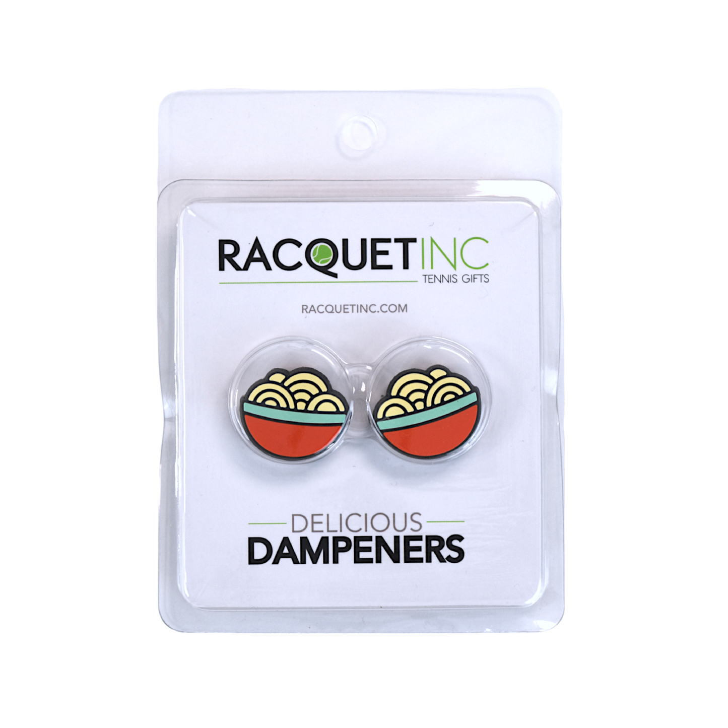 Delicious Dampeners - (2-Pack) Bowl of Noodles - Food Tennis Vibration Dampener