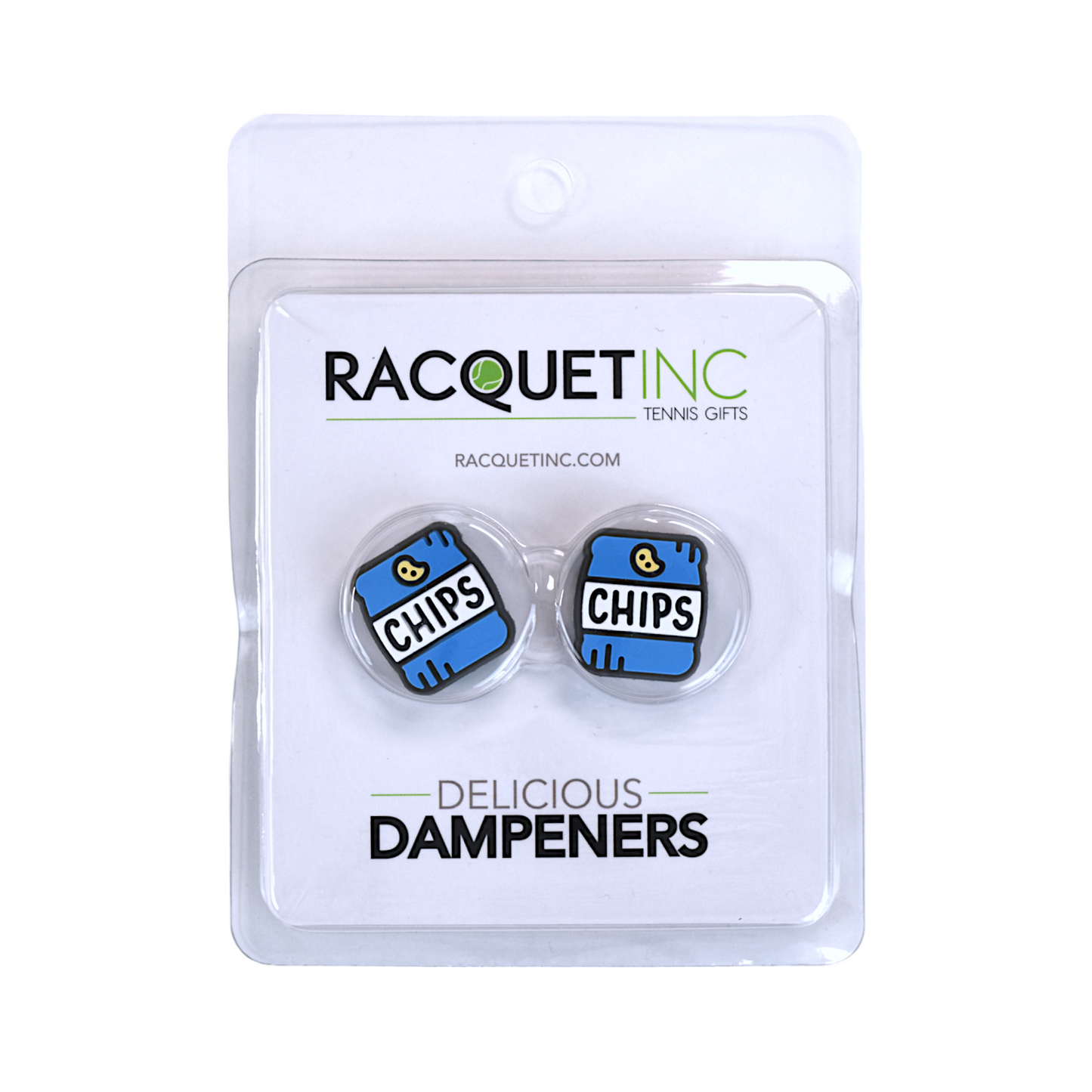 Delicious Dampeners - (2-Pack) Chips - Food Tennis Vibration Dampener