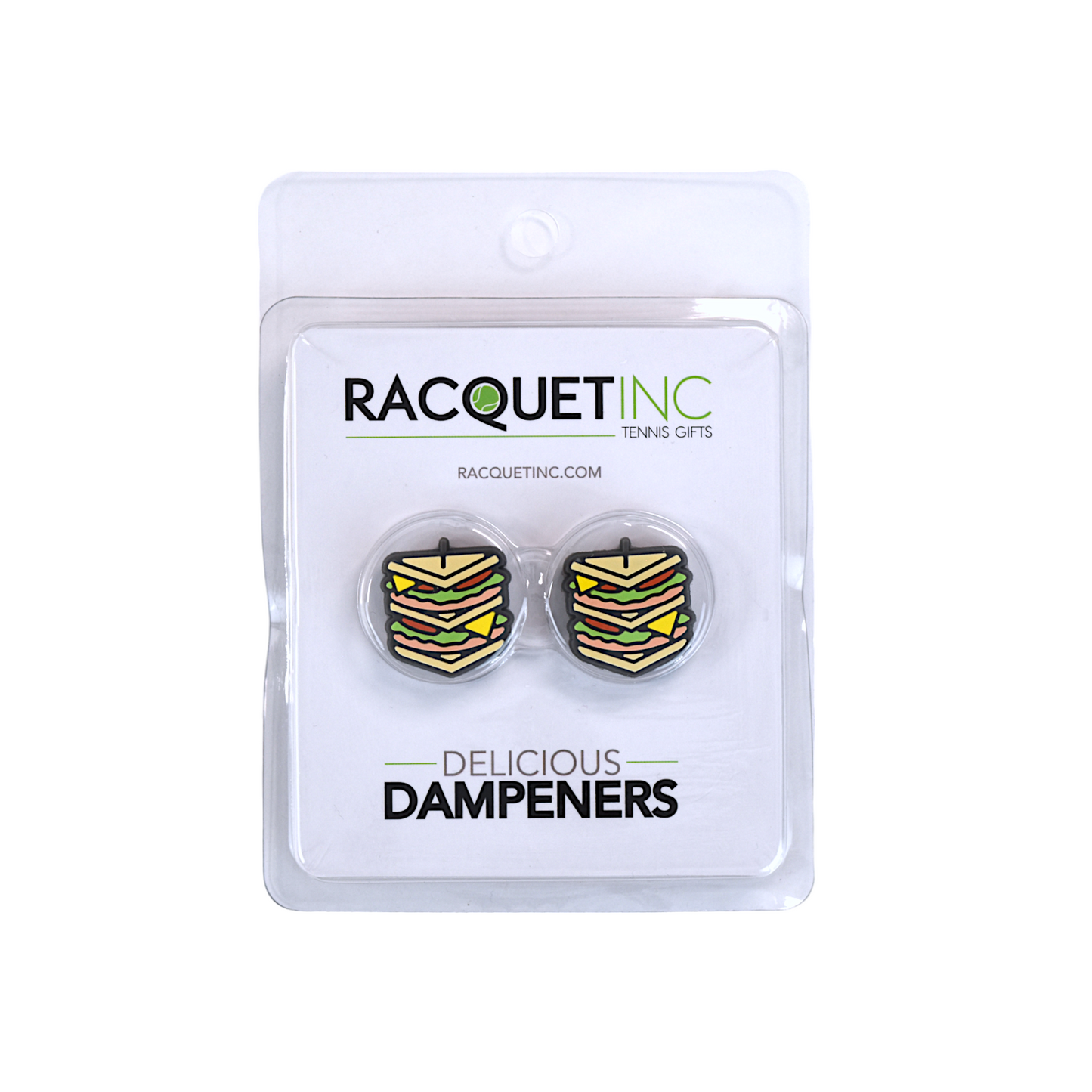 Delicious Dampeners - (2-Pack) Club Sandwich - Food Tennis Vibration Dampener