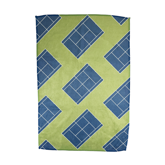 Tennis Towel - Green/Blue - Tennis Court