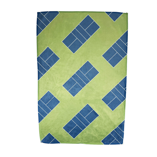 Pickleball Towel - Green/Blue - Pickleball Court