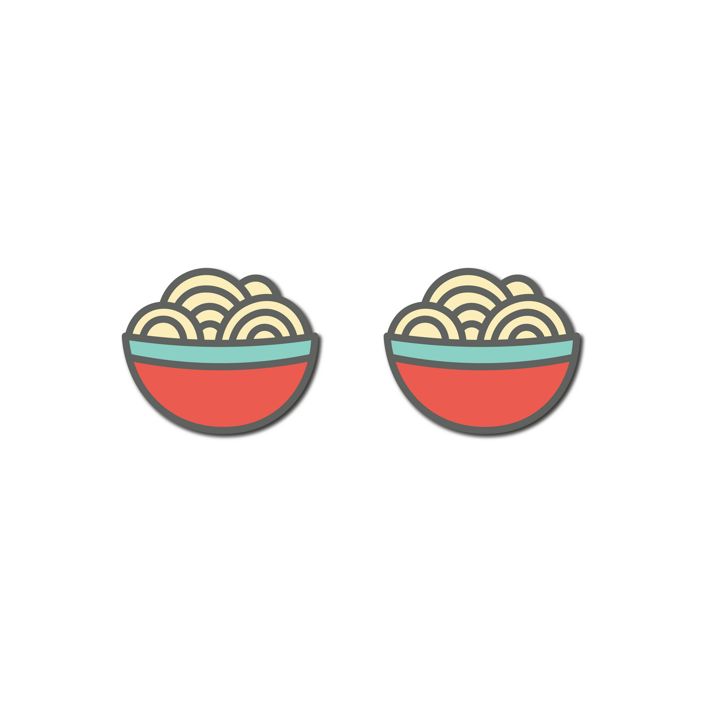 Delicious Dampeners - (2-Pack) Bowl of Noodles - Food Tennis Vibration Dampener