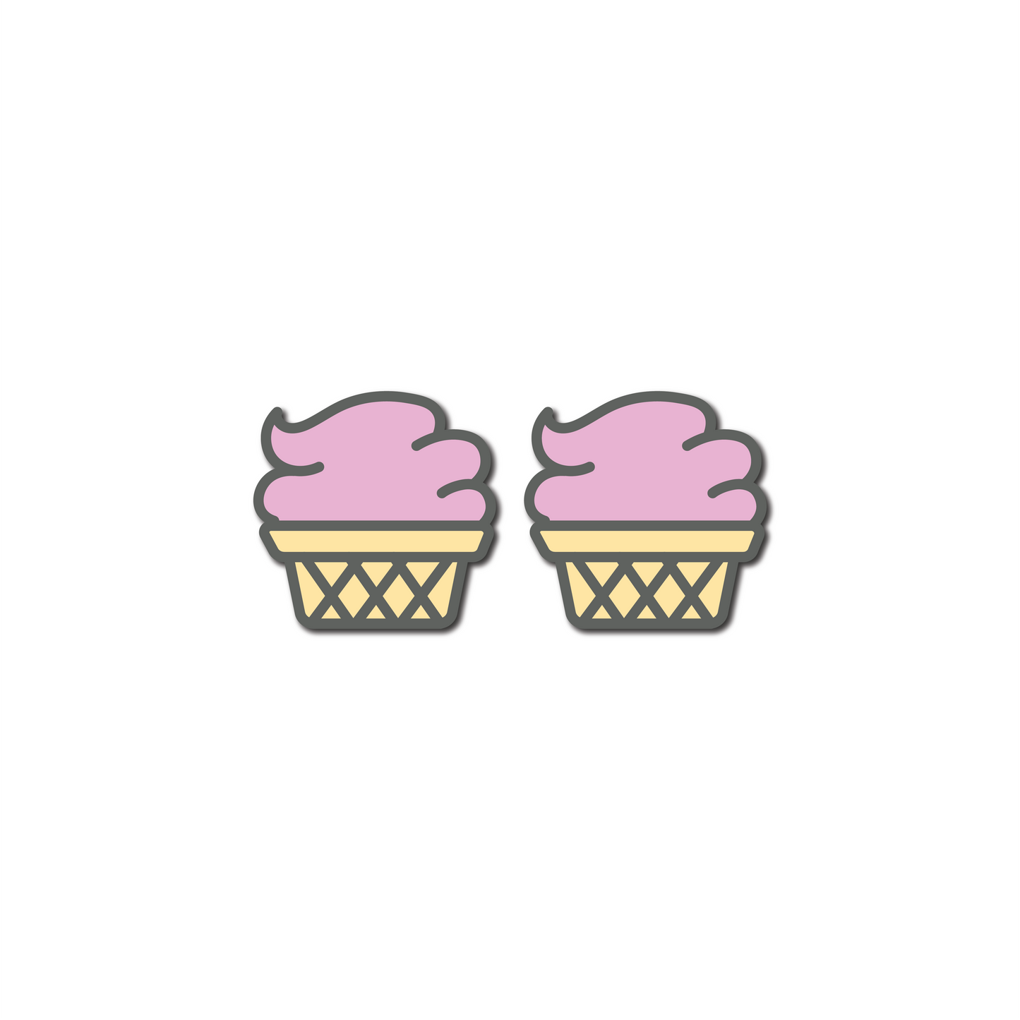 Delicious Dampeners - (2-Pack) Ice Cream Cone - Food Tennis Vibration Dampener