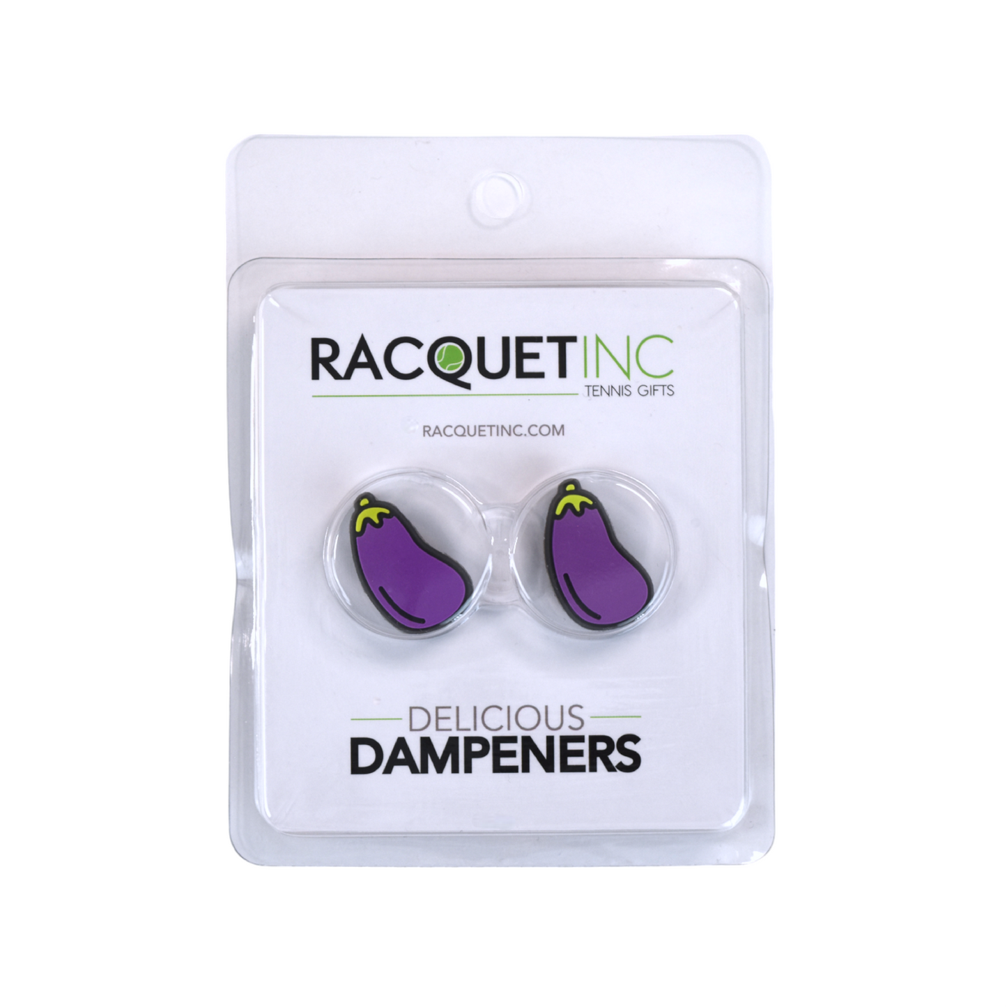 Delicious Dampeners - (2-Pack) Eggplant - Food Tennis Vibration Dampener