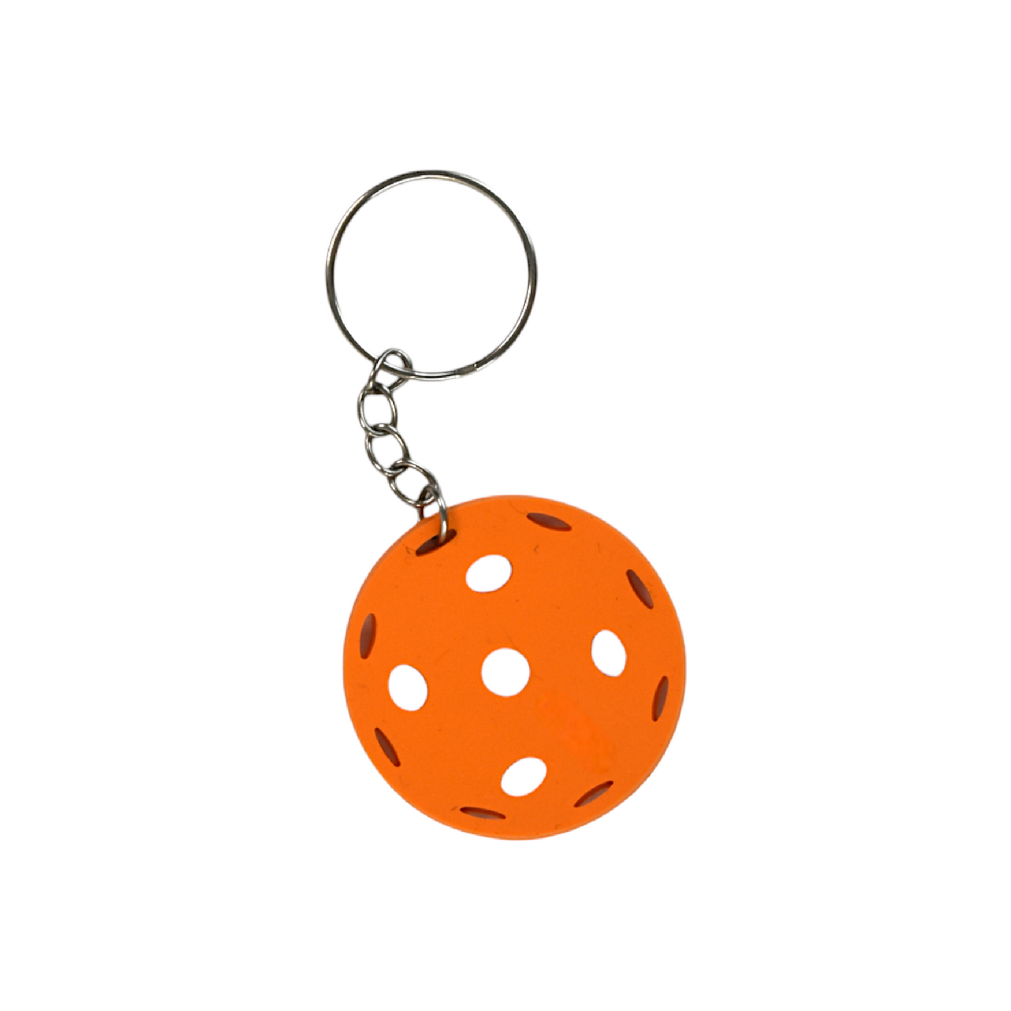 Flat Pickleball Keychain - Orange