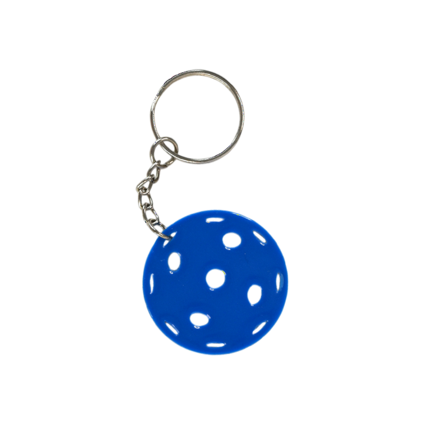 Flat Pickleball Keychain - Blue