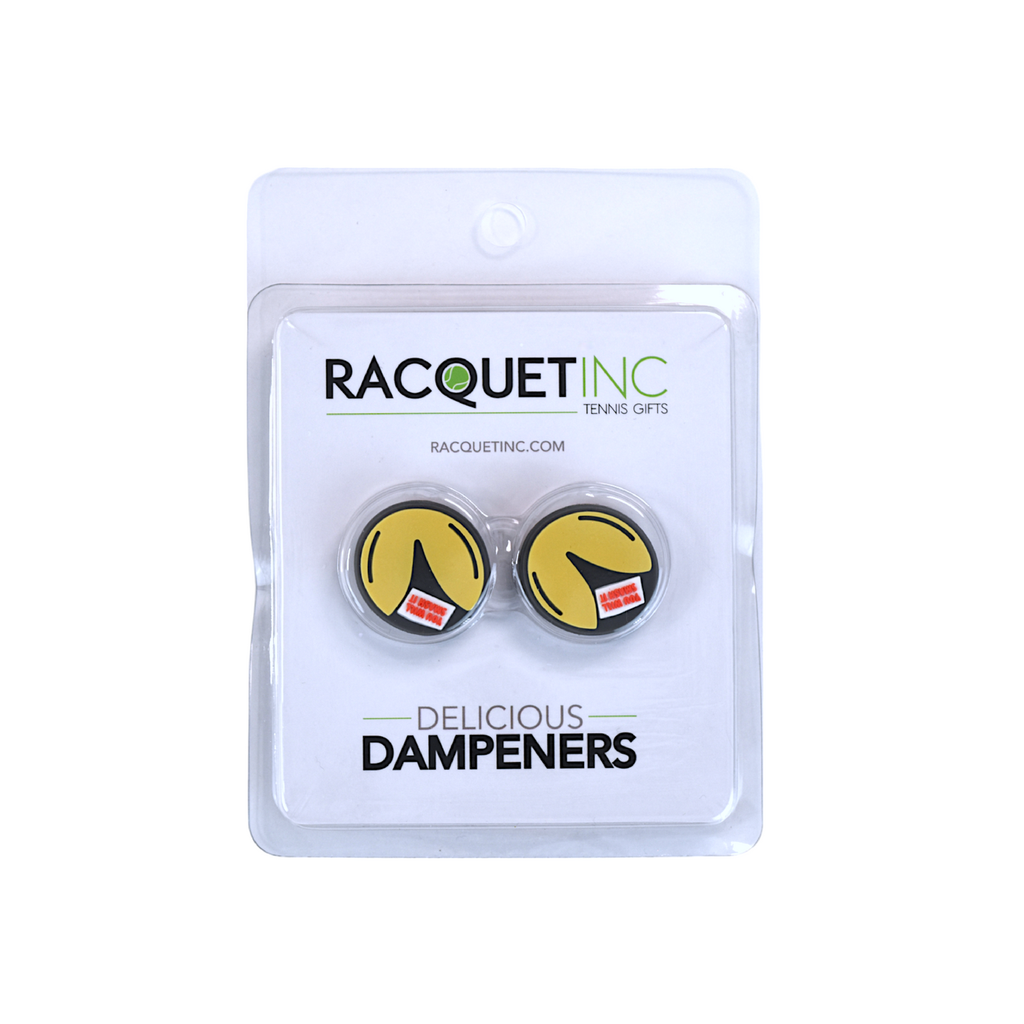 Delicious Dampeners - (2-Pack) Fortune Cookie - Food Tennis Vibration Dampener