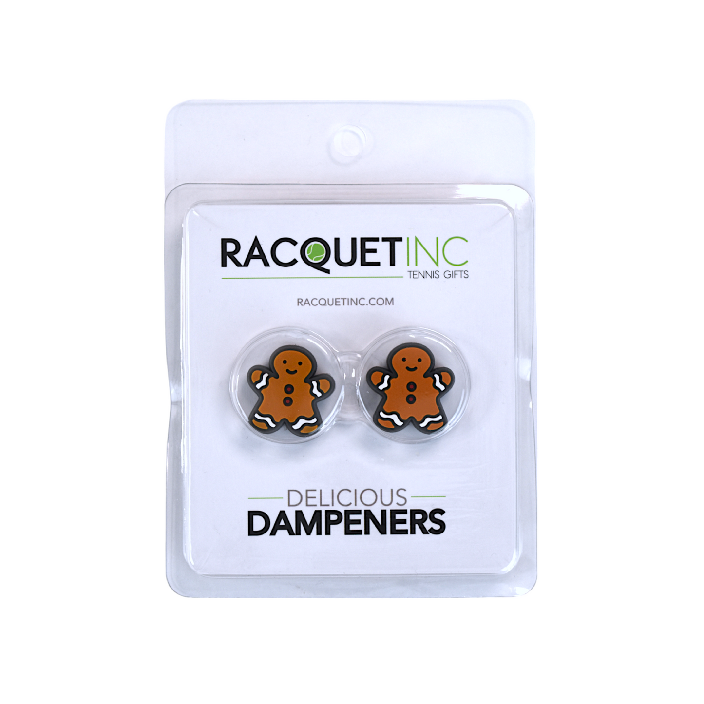 Delicious Dampeners - (2-Pack) Gingerbread Man - Food Tennis Vibration Dampener