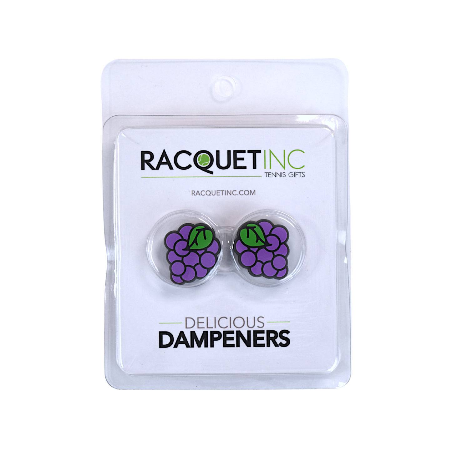 Delicious Dampeners - (2-Pack) Grapes - Food Tennis Vibration Dampener
