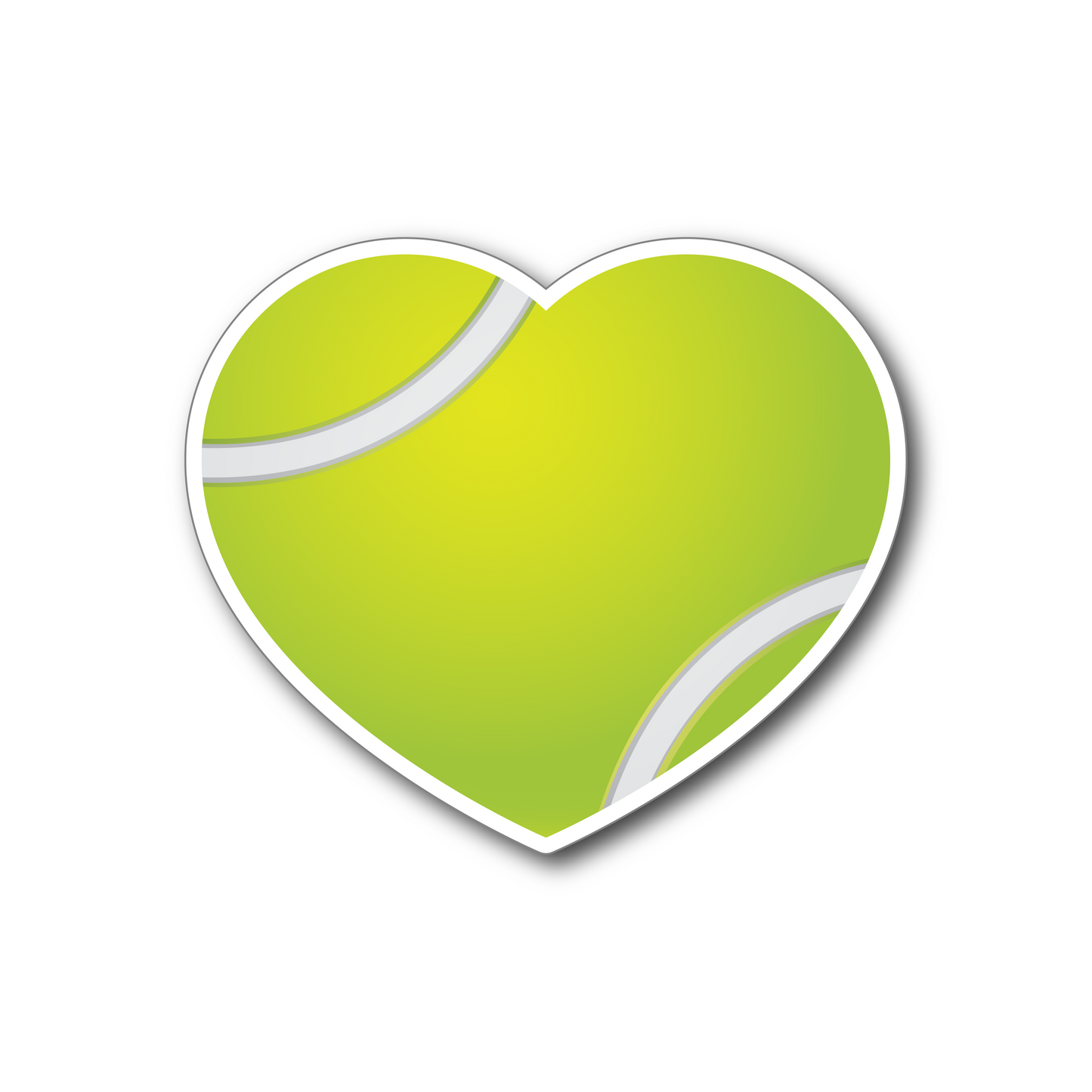 Tennis Heart Magnet - Green