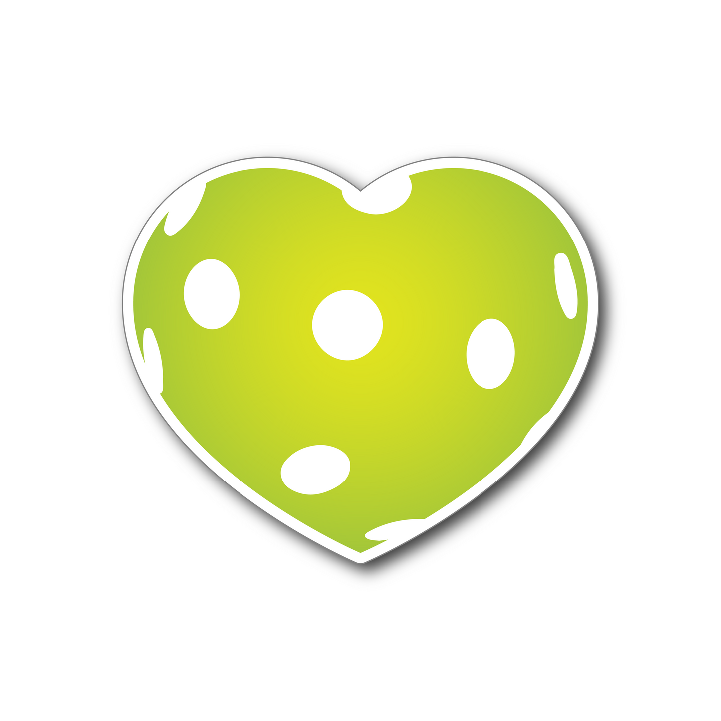 Pickleball Heart Magnet - Green