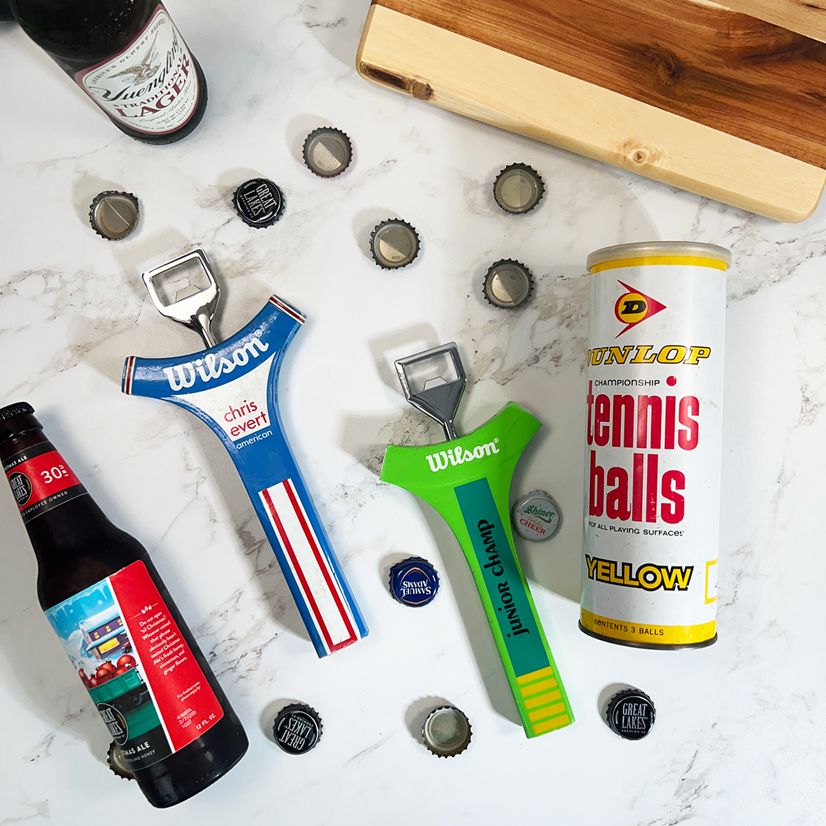 Antique Wooden Tennis Racquet Neck Bottle Opener