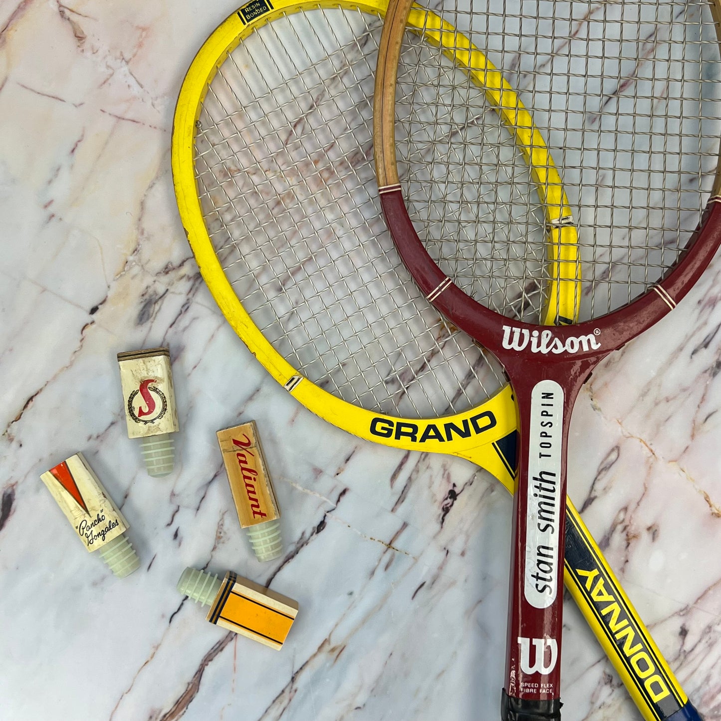 Antique Wooden Tennis Racquet Wine Bottle Stopper