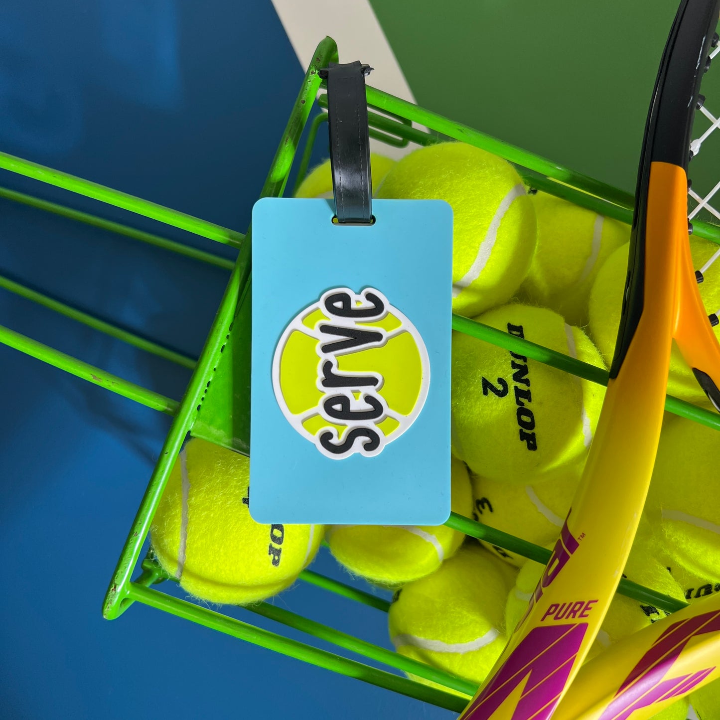 Tennis Bag Tag - Serve - Teal