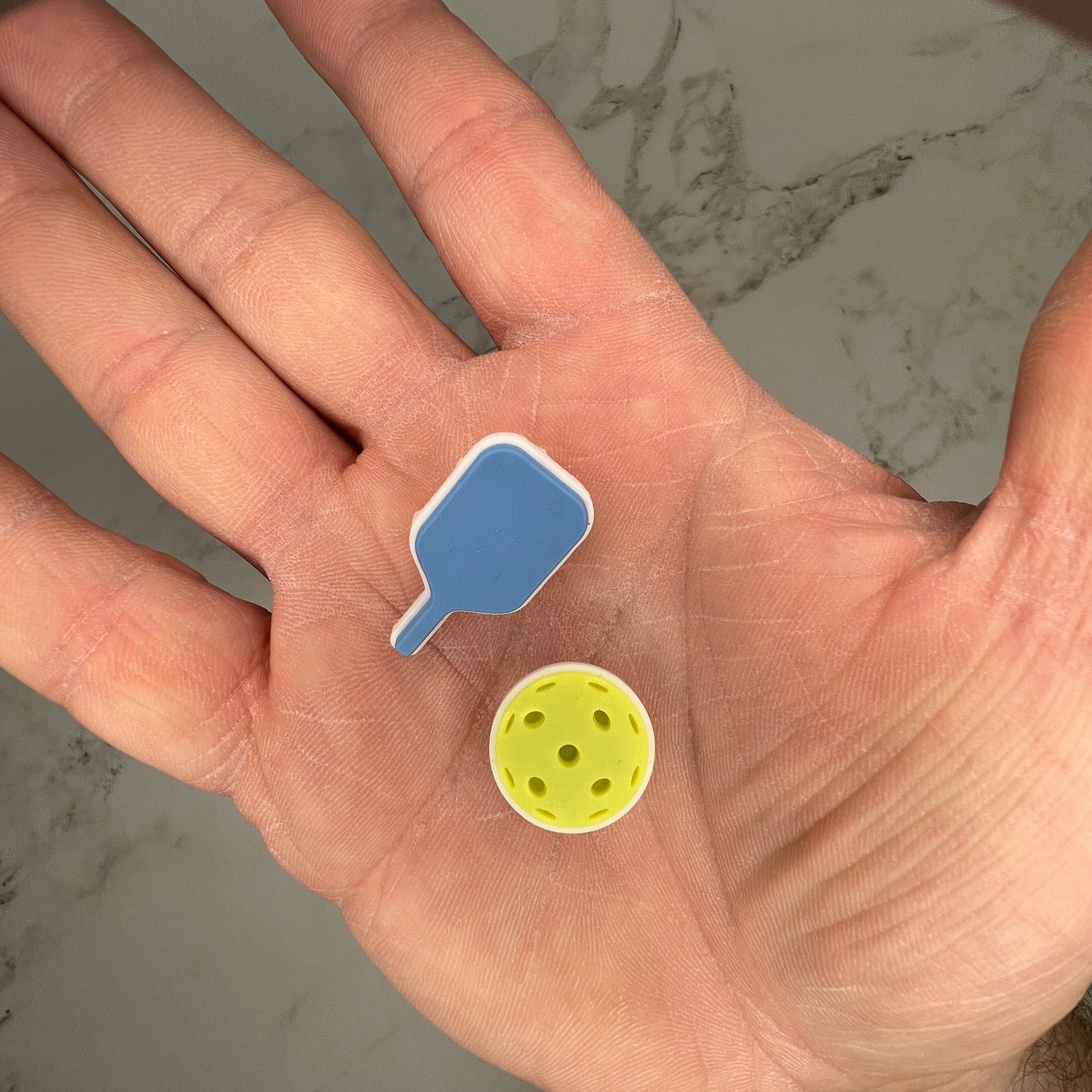 Pickleball Shoe Charms - Blue (2-Pack)