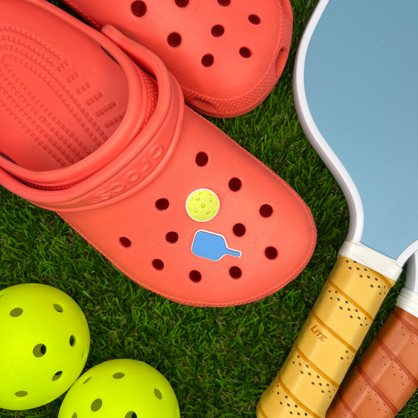 Pickleball Shoe Charms - Blue (2-Pack)