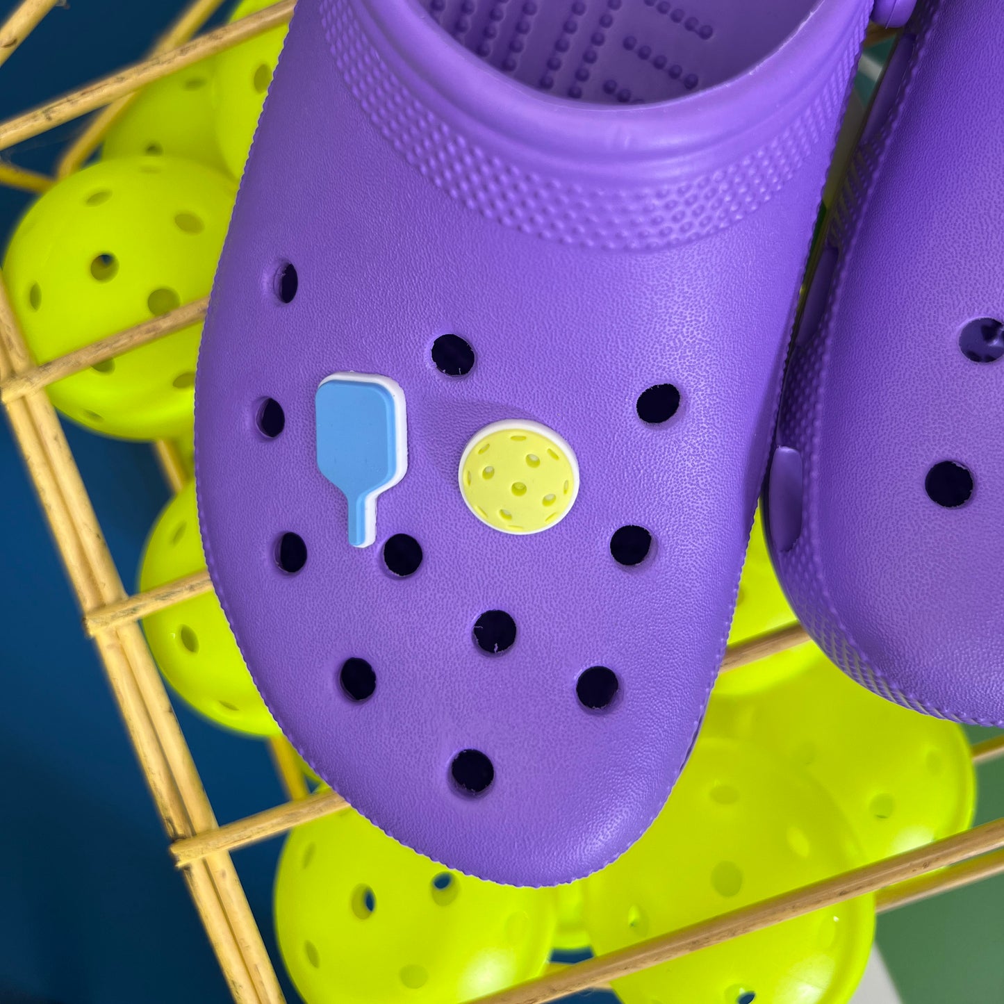 Pickleball Shoe Charms - Blue (2-Pack)