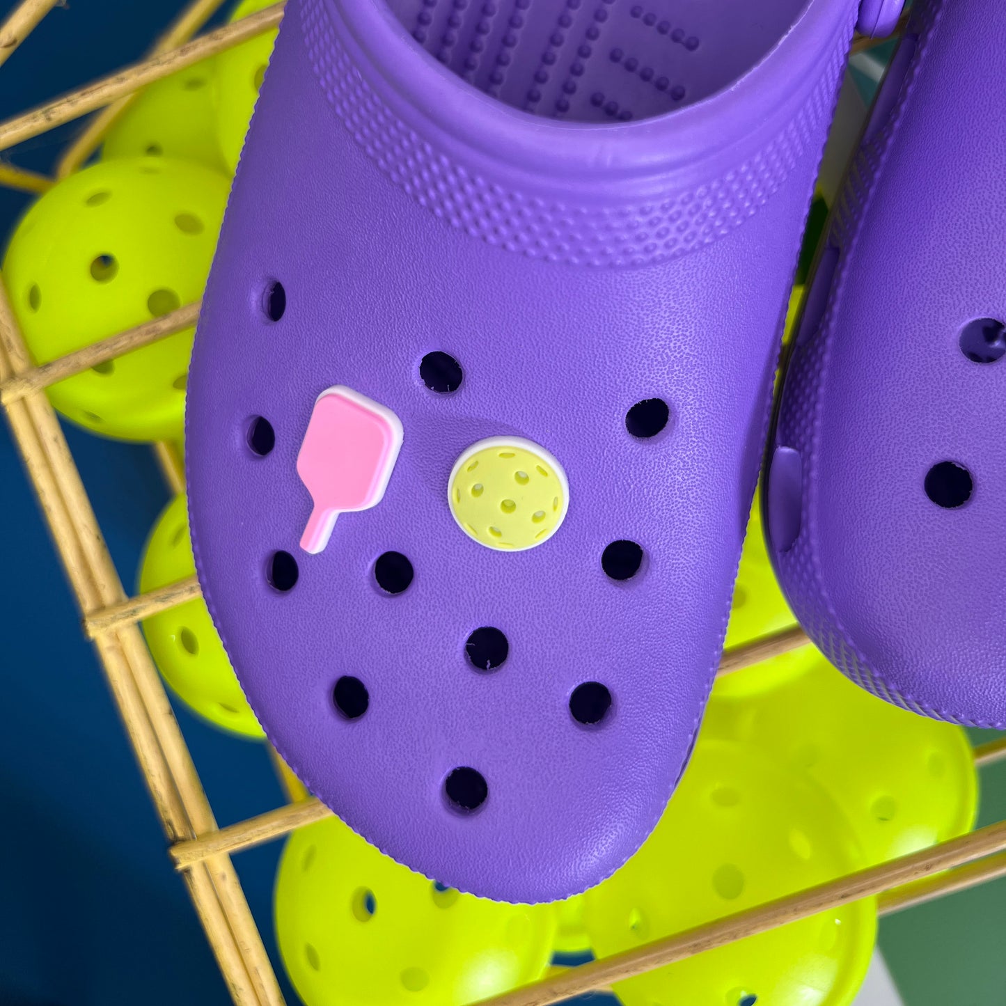 Pickleball Shoe Charms - Pink (2-Pack)
