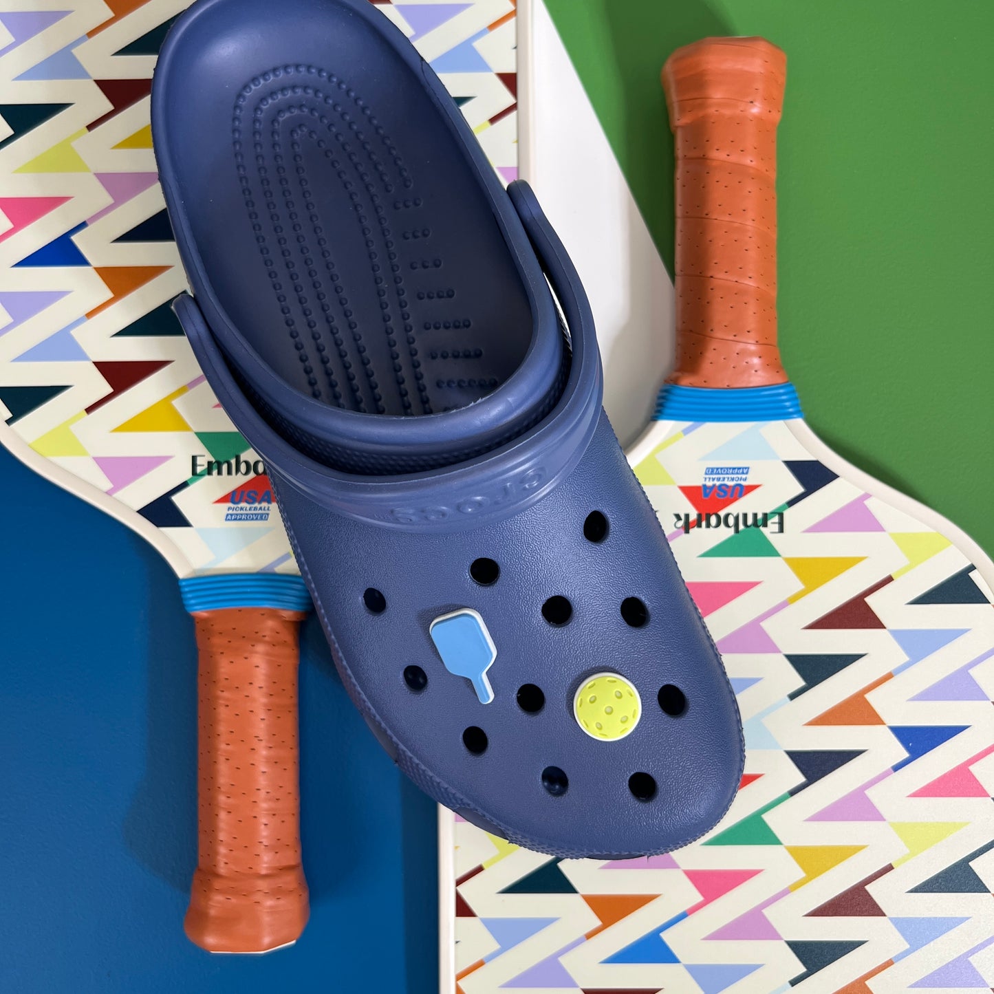 Pickleball Shoe Charms - Blue (2-Pack)