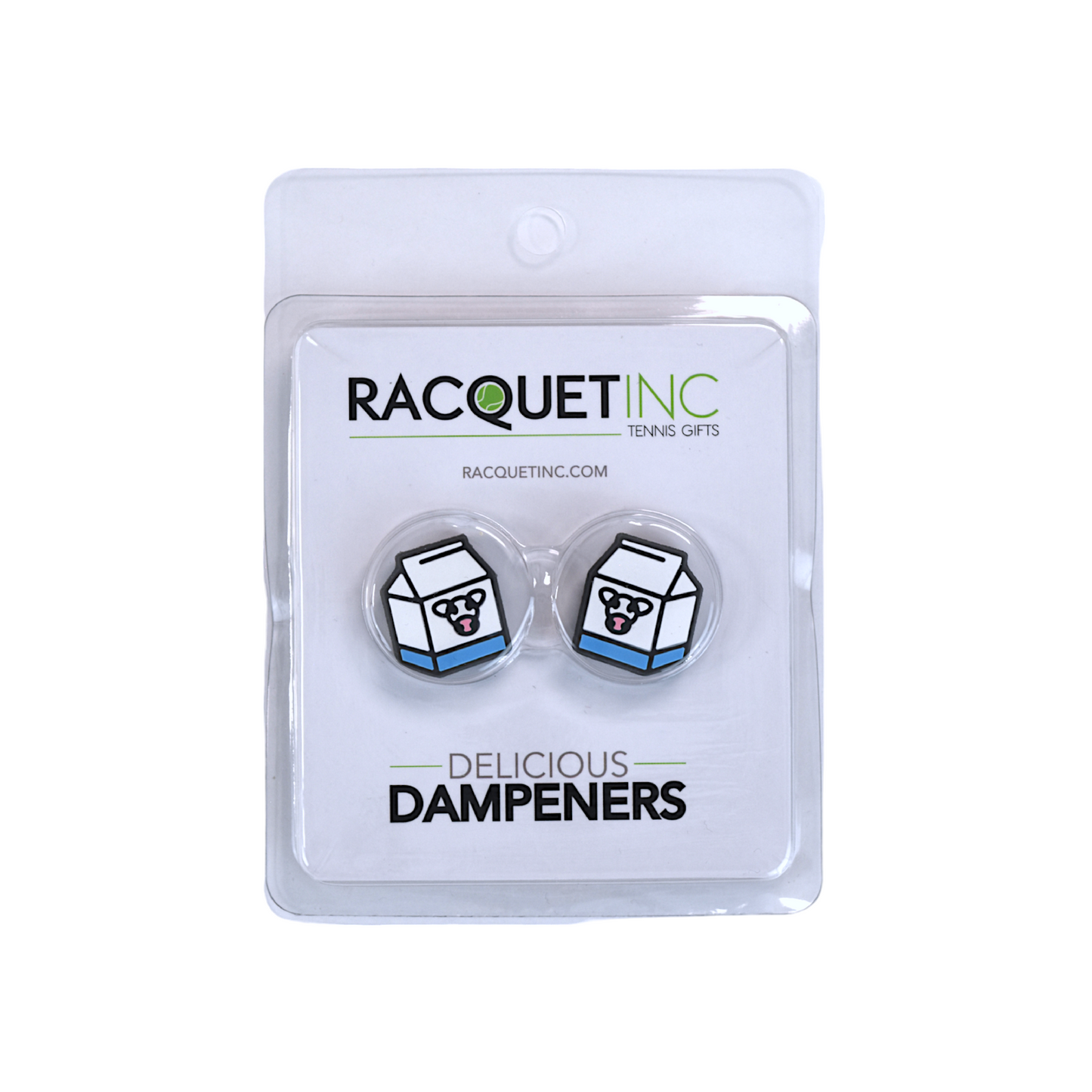 Delicious Dampeners - (2-Pack) Milk Carton - Food Tennis Vibration Dampener