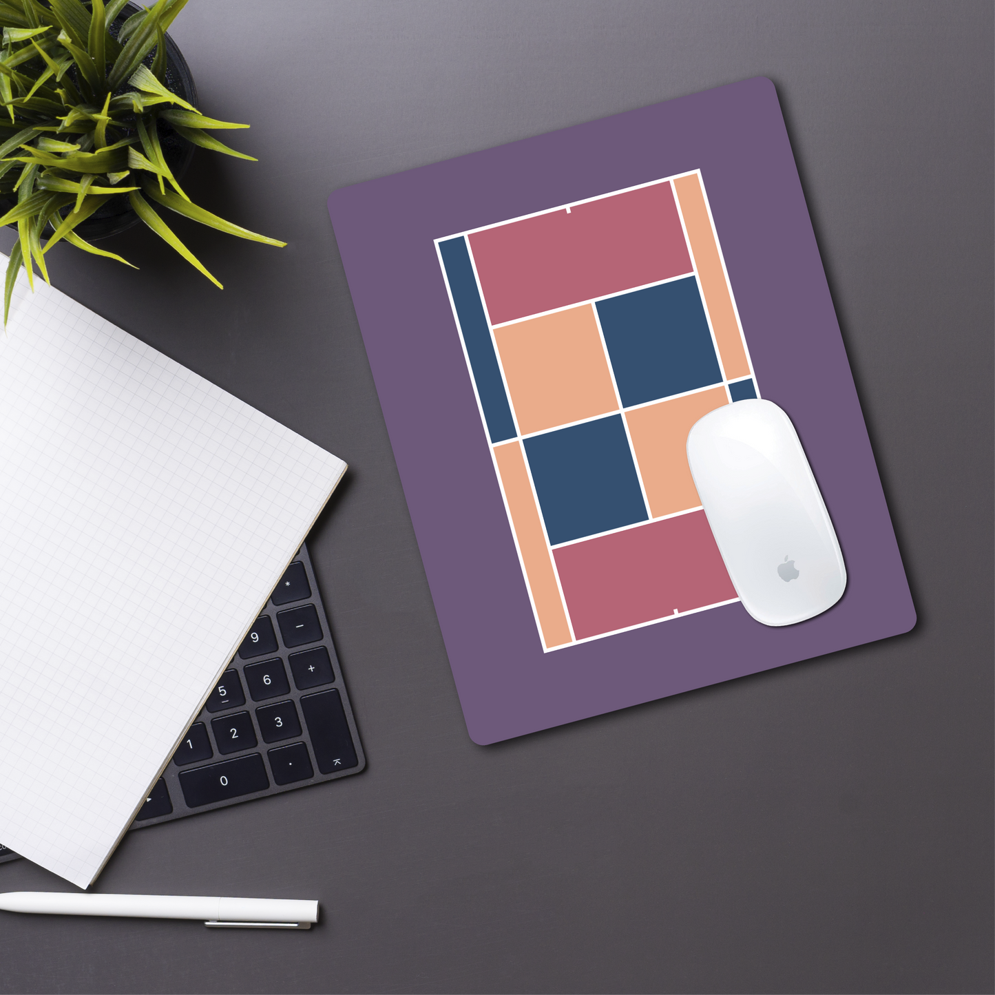 Tennis Court Mouse Pad - Purple
