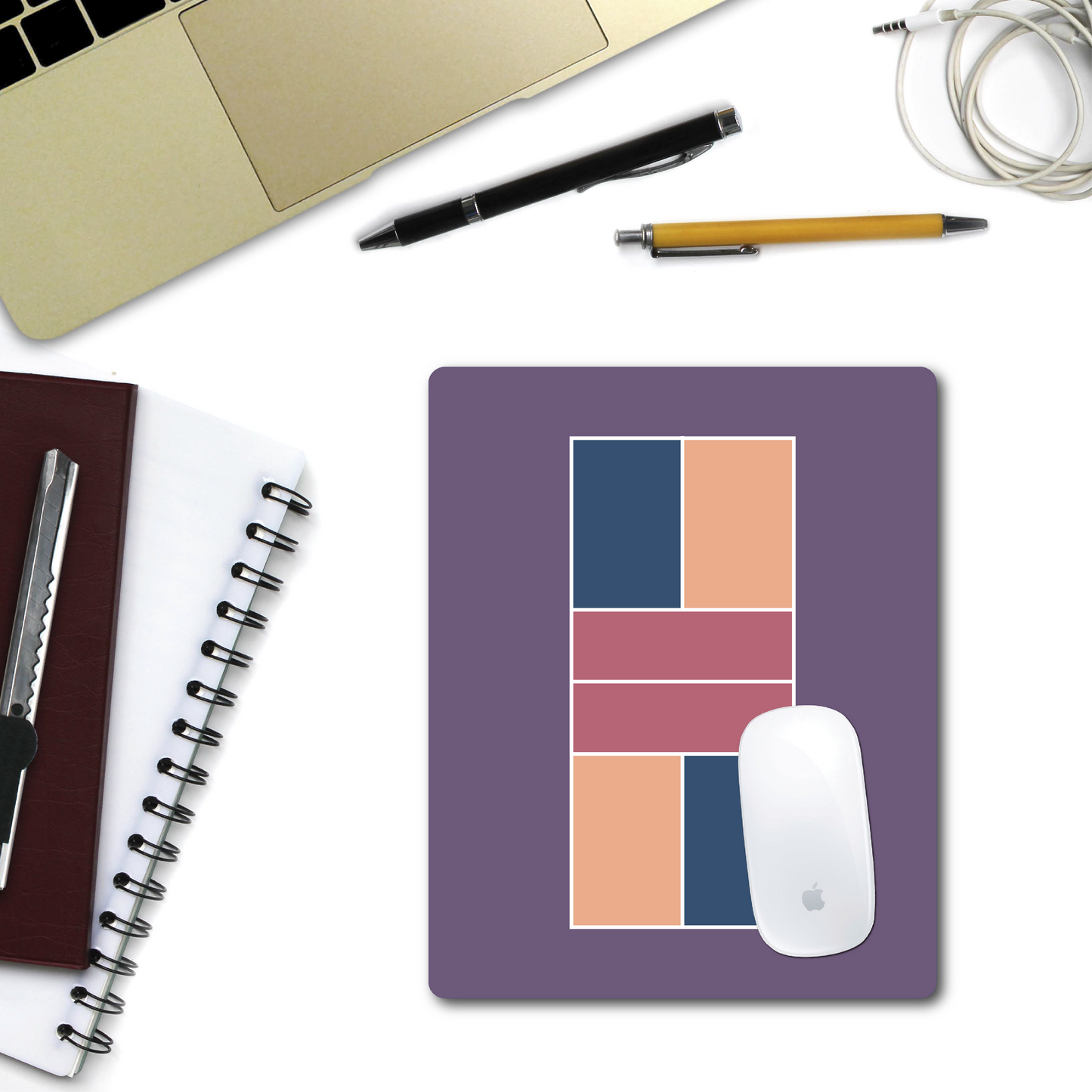 Pickleball Court Mouse Pad - Purple