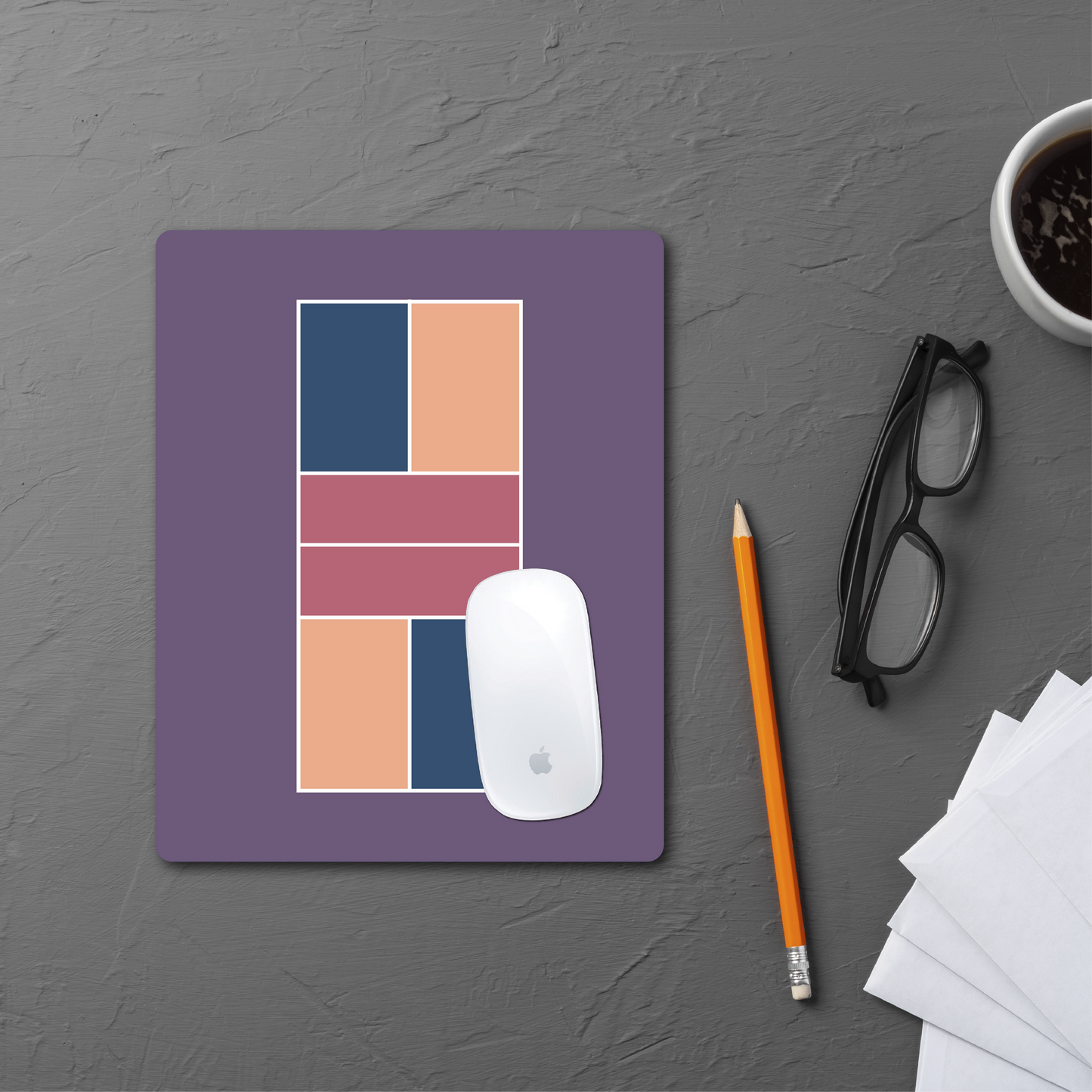 Pickleball Court Mouse Pad - Purple