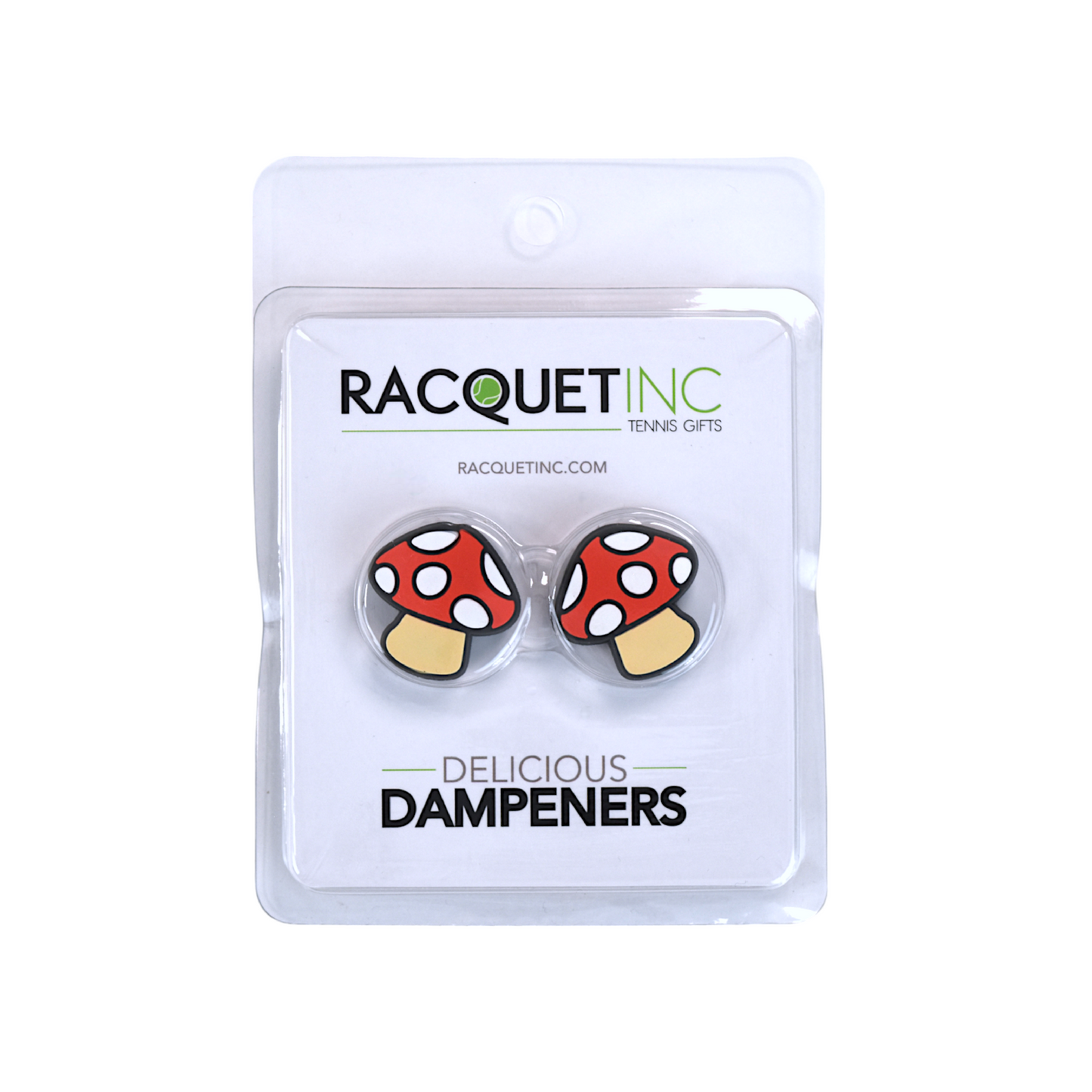 Delicious Dampeners - (2-Pack) Mushroom - Food Tennis Vibration Dampener