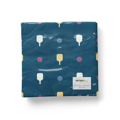 Pickleball Cocktail Napkins (20-Pack) - Navy
