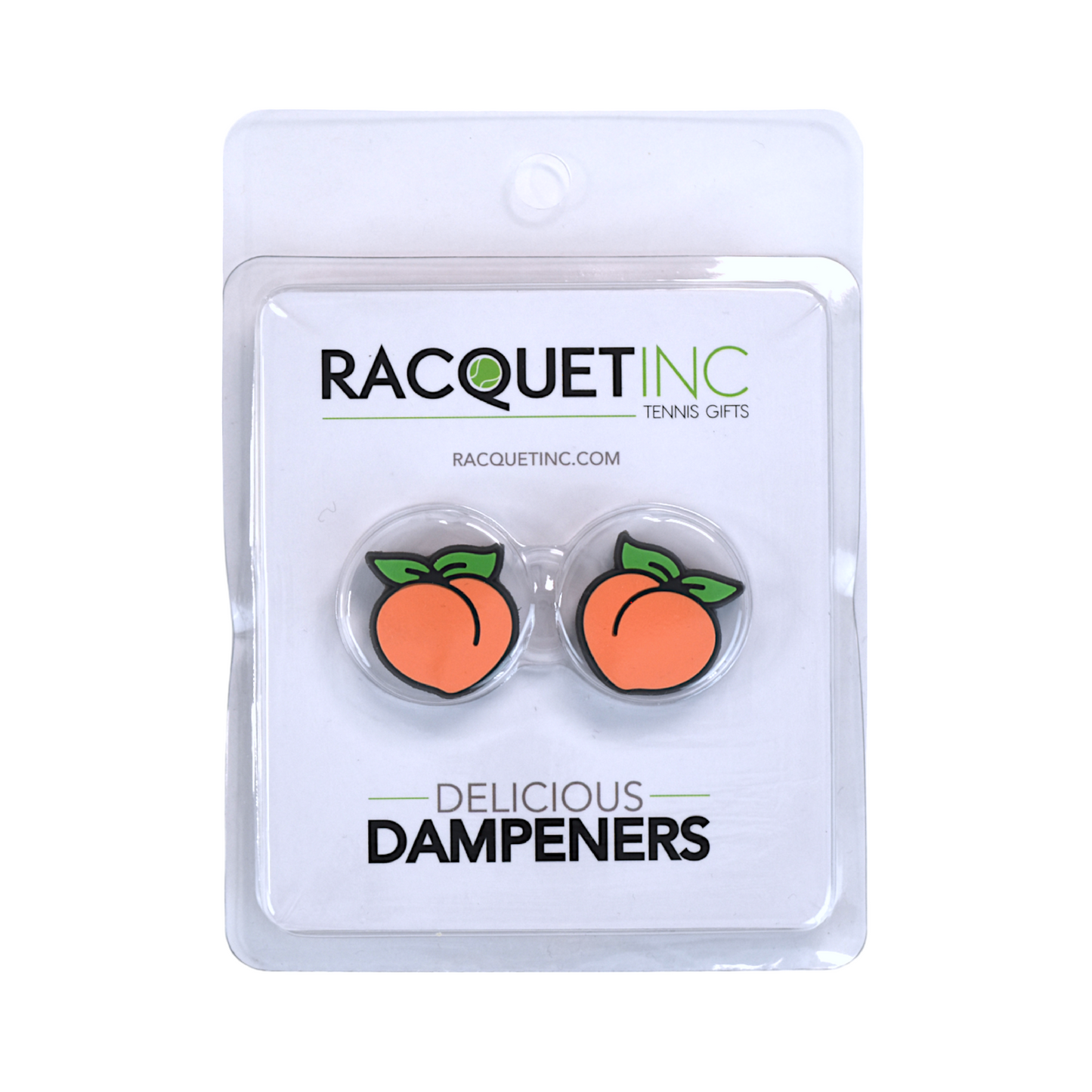 Delicious Dampeners - (2-Pack) Peach - Food Tennis Vibration Dampener