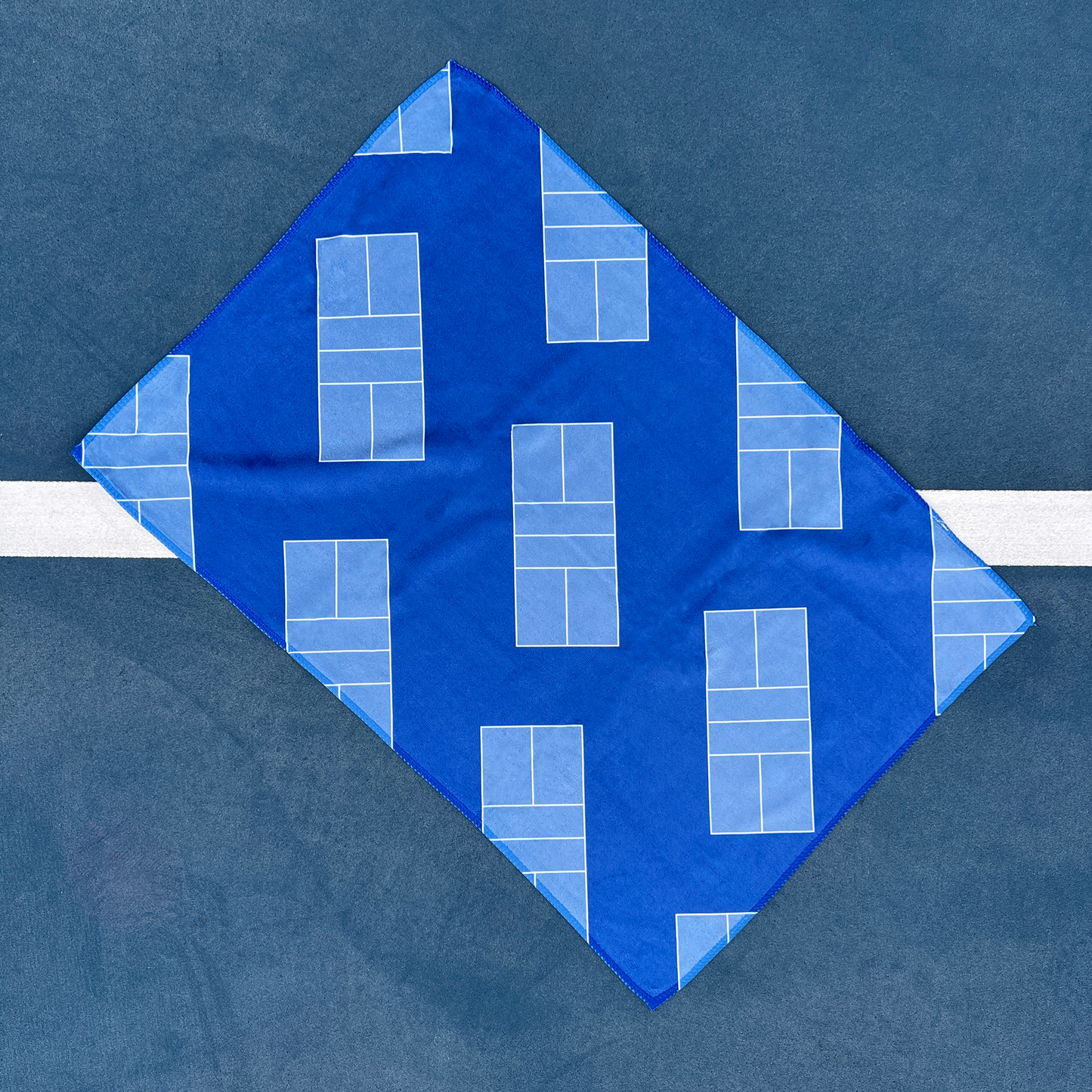 Pickleball Towel - Blue/Blue - Pickleball Court