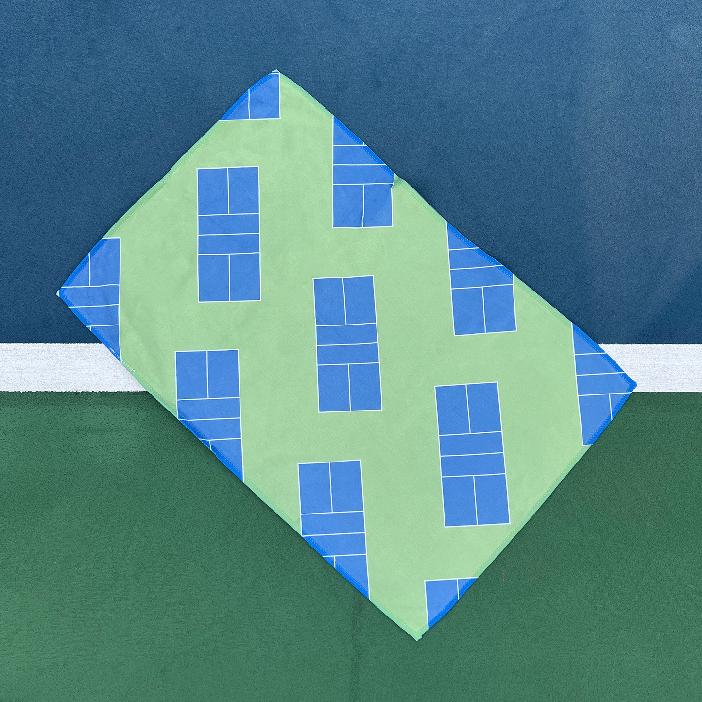 Pickleball Towel - Green/Blue - Pickleball Court