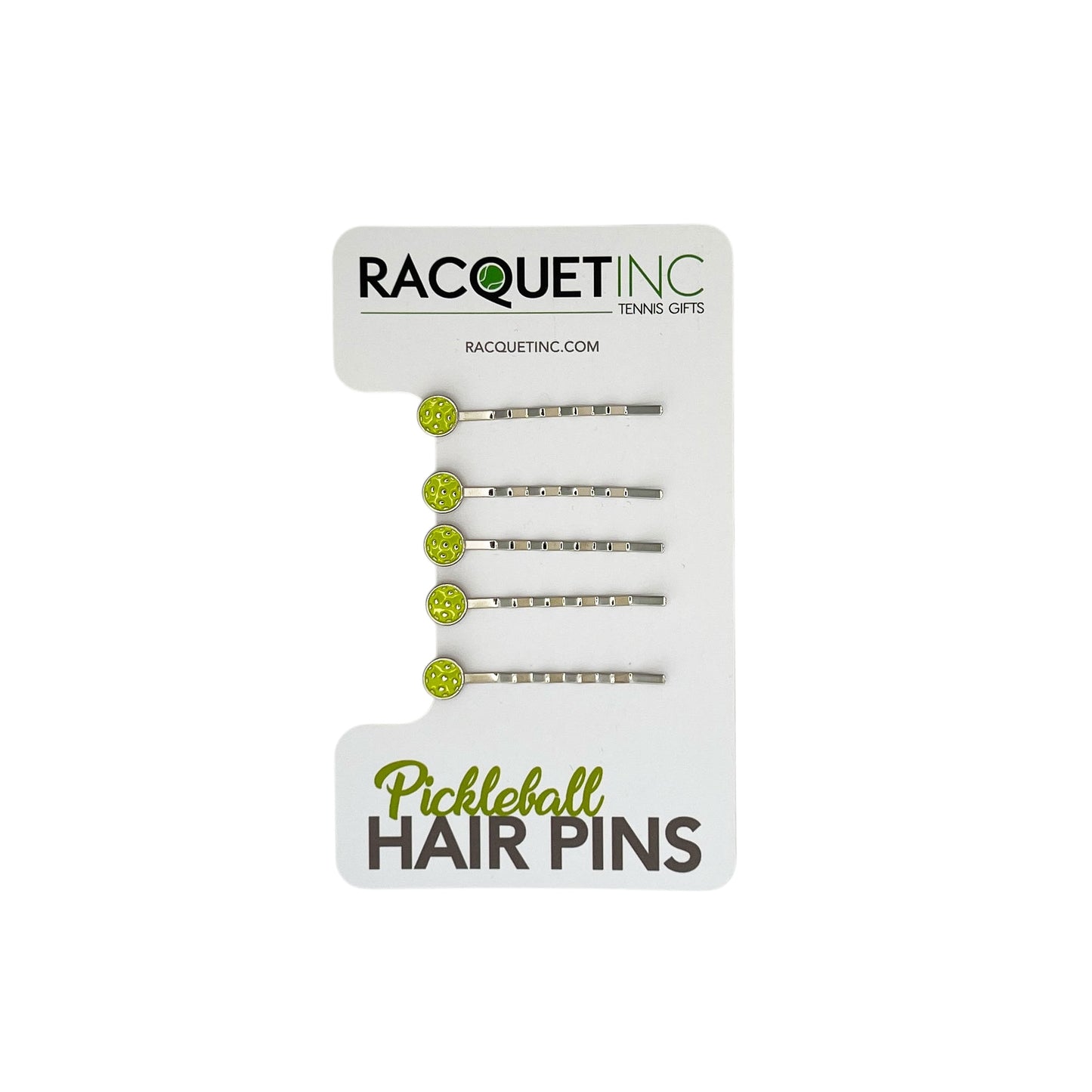 Pickleball Hair Pins (5-Pack) - Green