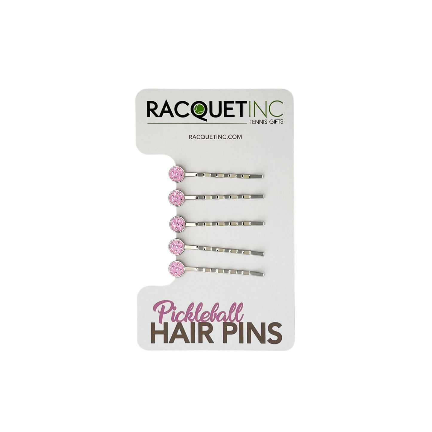 Pickleball Hair Pins (5-Pack) - Pink