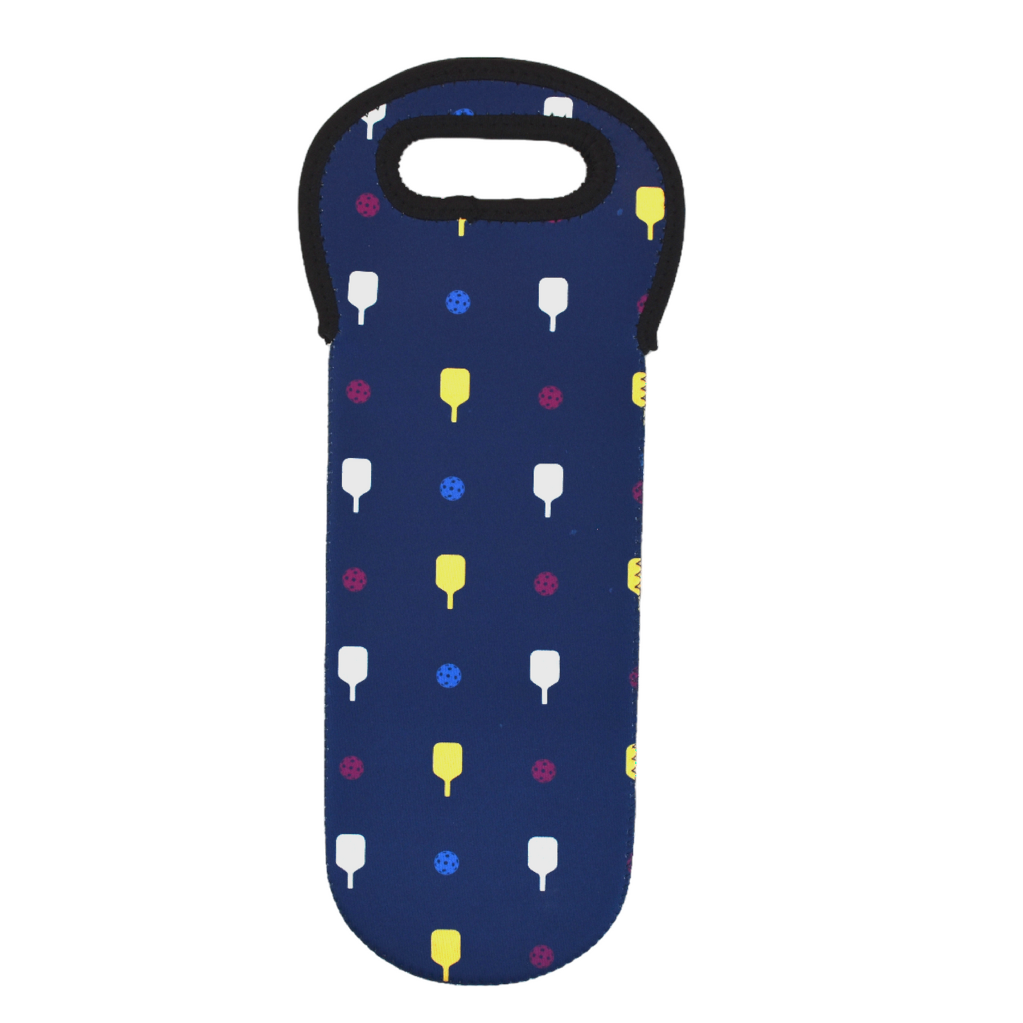 Pickleball Wine Bottle Tote - Navy