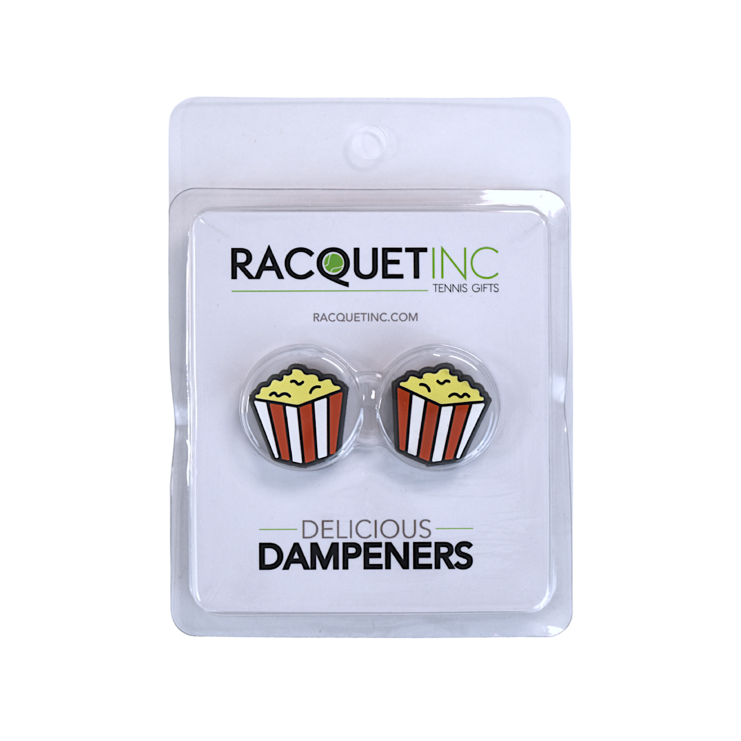 Delicious Dampeners - (2-Pack) Popcorn - Food Tennis Vibration Dampener