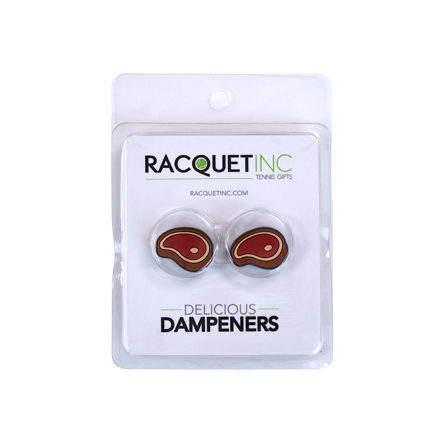 Delicious Dampeners - (2-Pack) Steak - Food Tennis Vibration Dampener