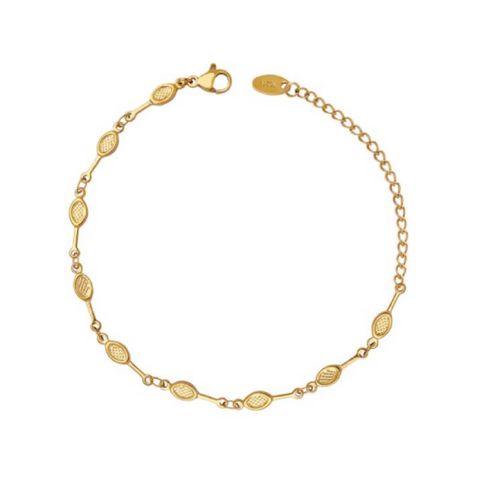 Tennis Racquet Bracelet Gold