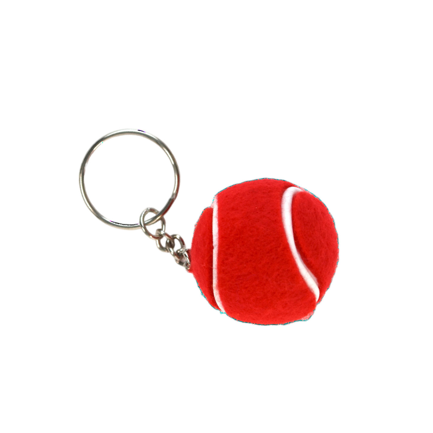 Tennis Ball Keychain - Red