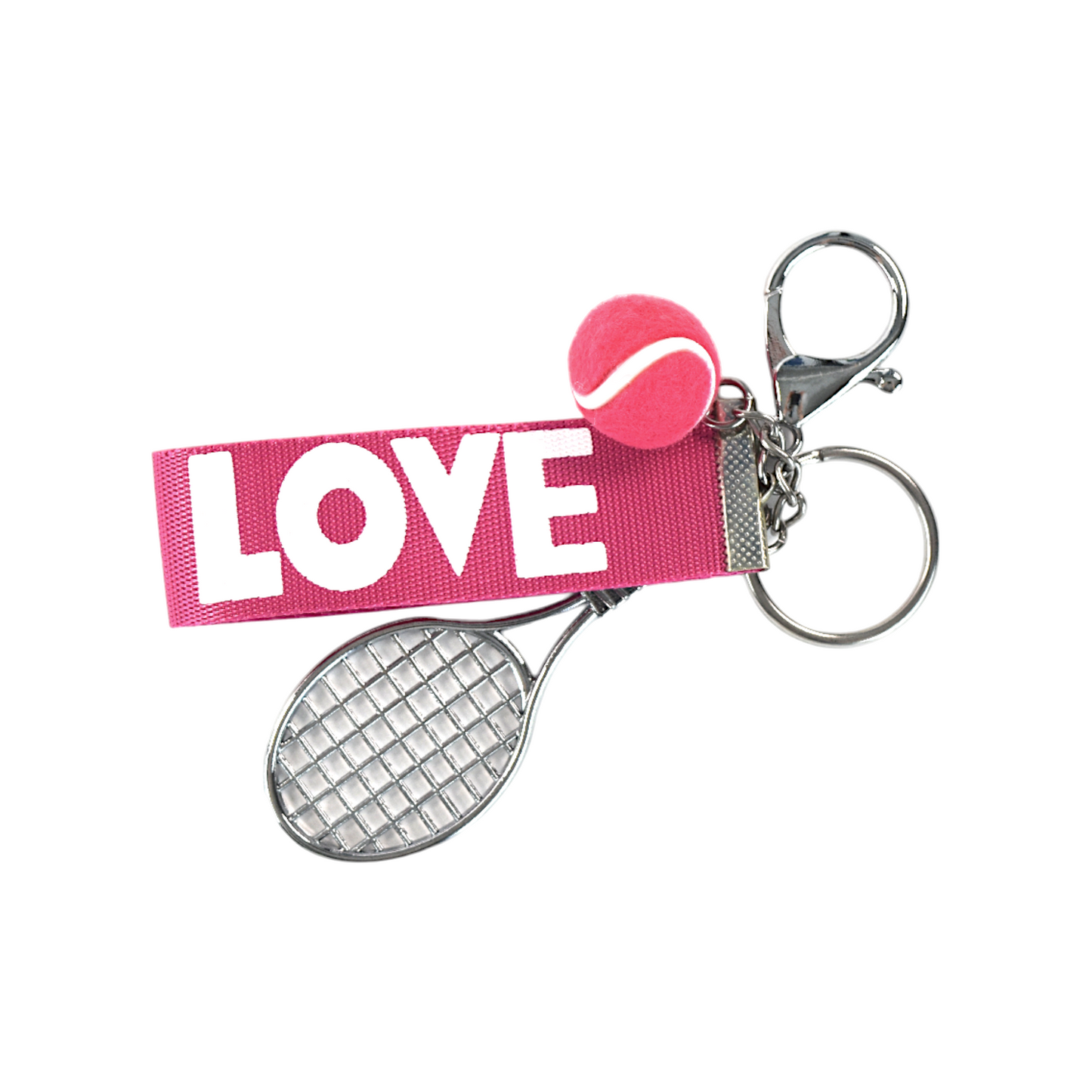 Tennis Racquet Keychain - Pink