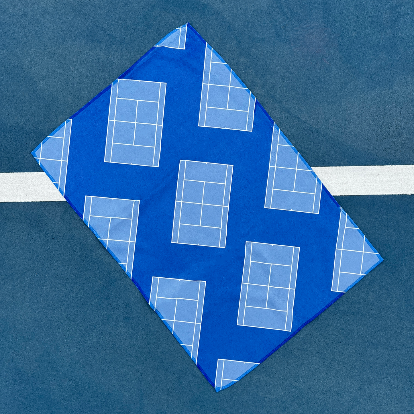 Tennis Towel - Blue/Blue - Tennis Court