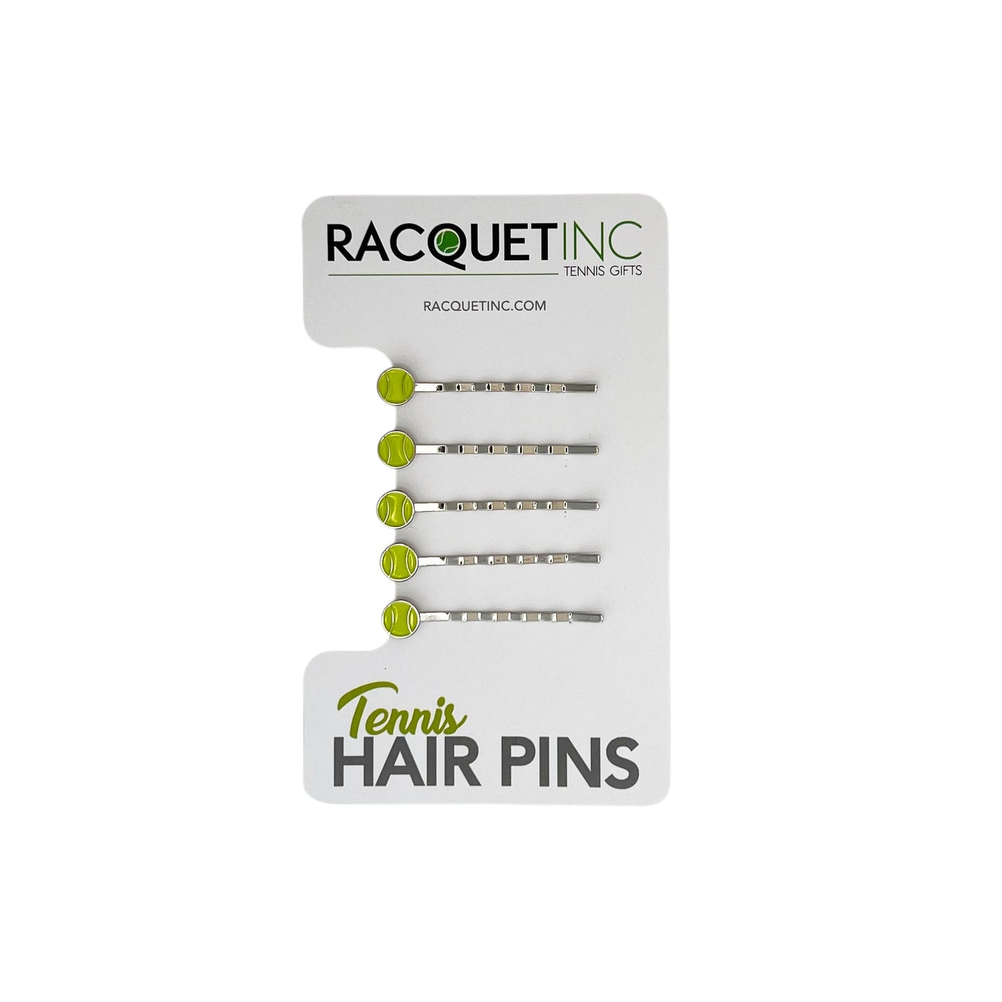 Tennis Hair Pins (5-Pack) - Green