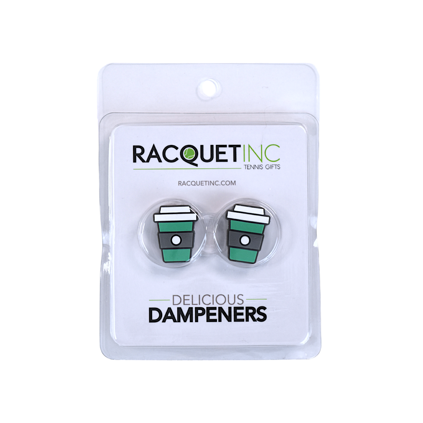 Delicious Dampeners - (2-Pack) Coffee Cup - Food Tennis Vibration Dampener