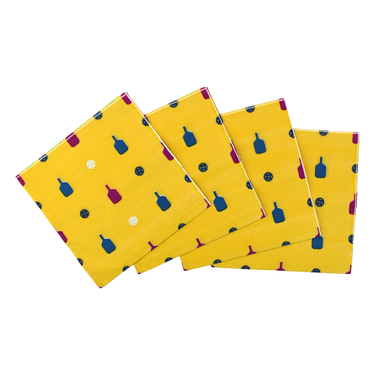 Pickleball Cocktail Napkins (20-Pack) - Yellow