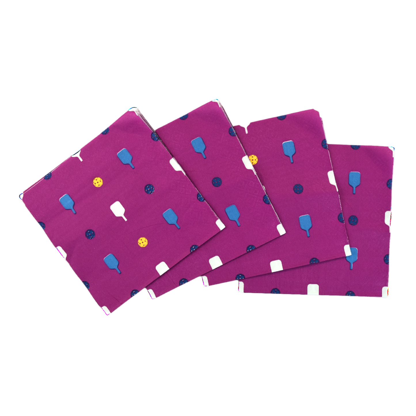 Pickleball Cocktail Napkins (20-Pack) - Plum