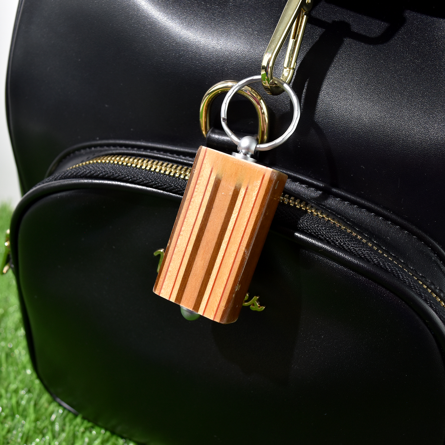 Antique Wooden Tennis Racquet Keychain